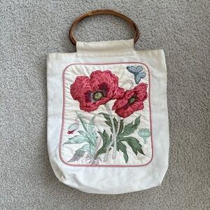 Women’s Boho Poppy Bag with Bamboo Handles
